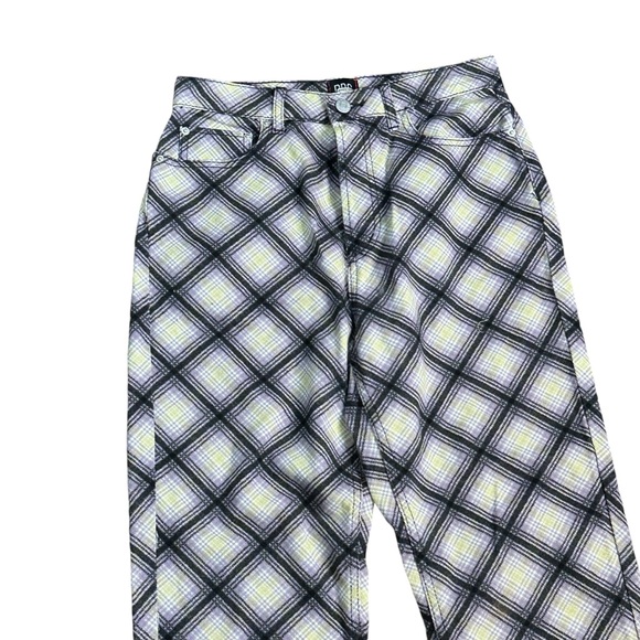 BDG Plaid Print Slim Straight Denim Jeans - Picture 2 of 11